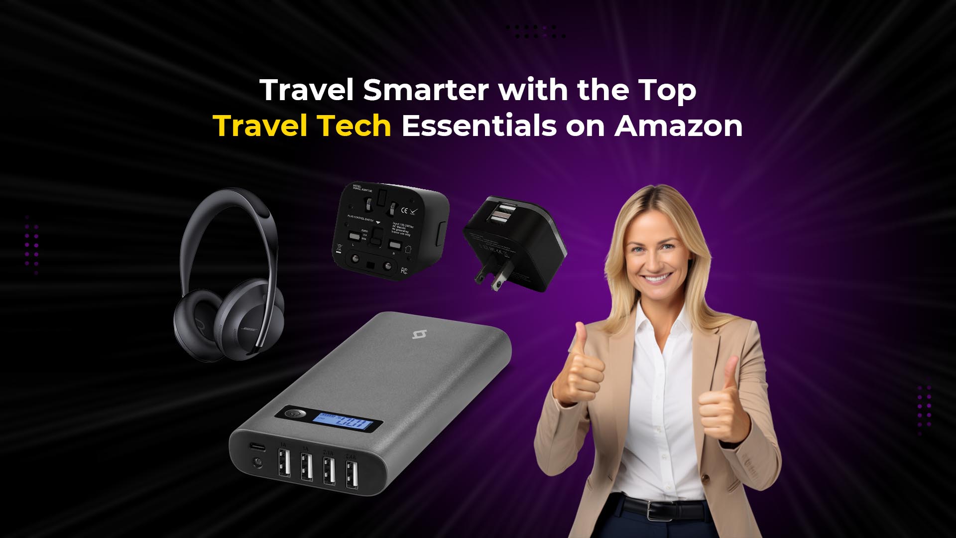 Discover the best travel tech essentials on Amazon to stay powered and connected anywhere you go.