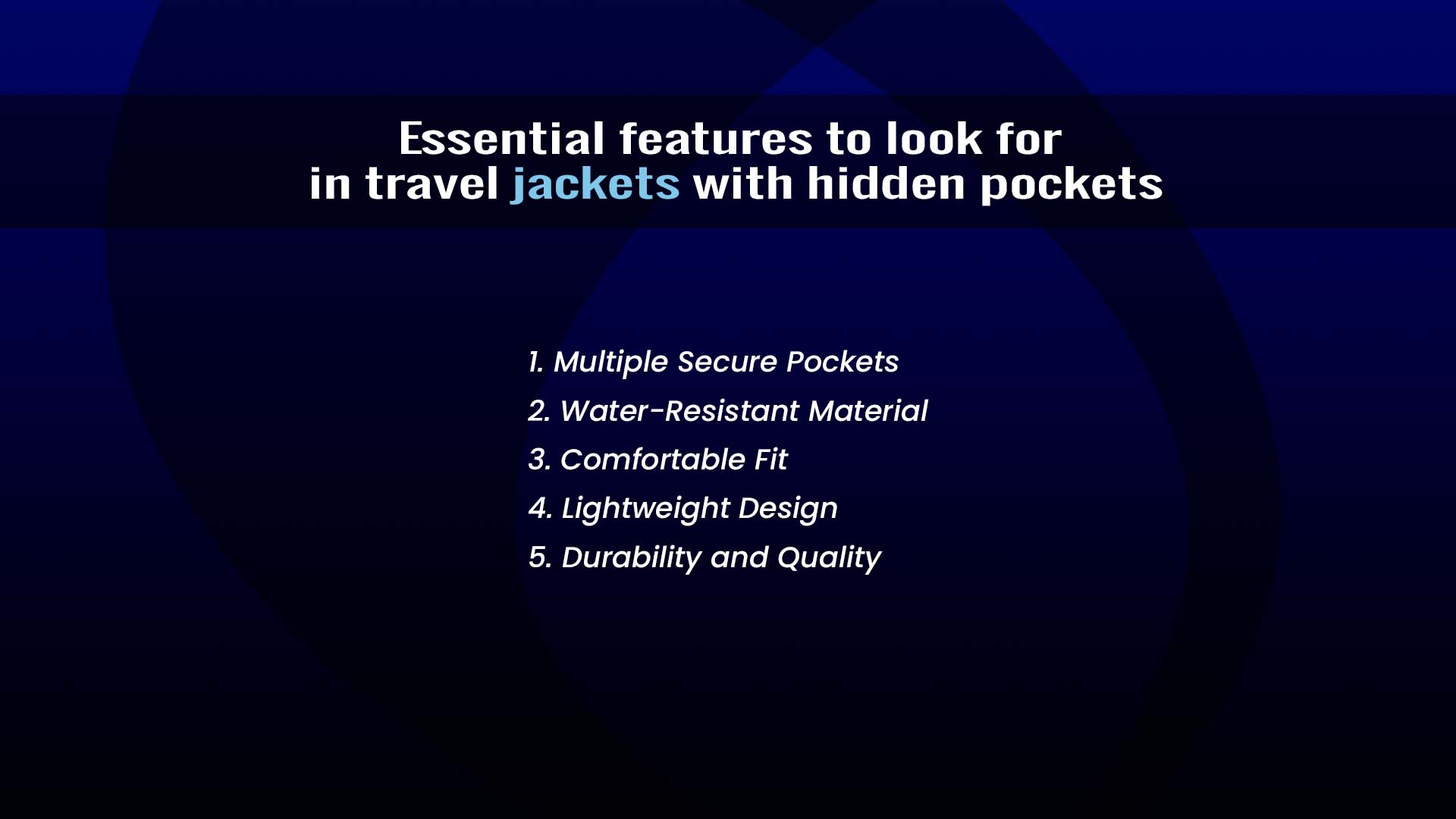 Essential features to look for in travel jackets with hidden pockets