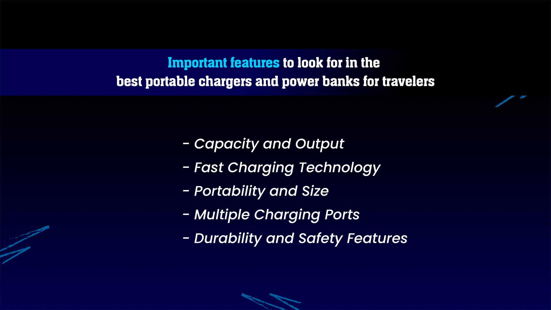 Important features to look for in the best portable chargers and power banks for travelers.