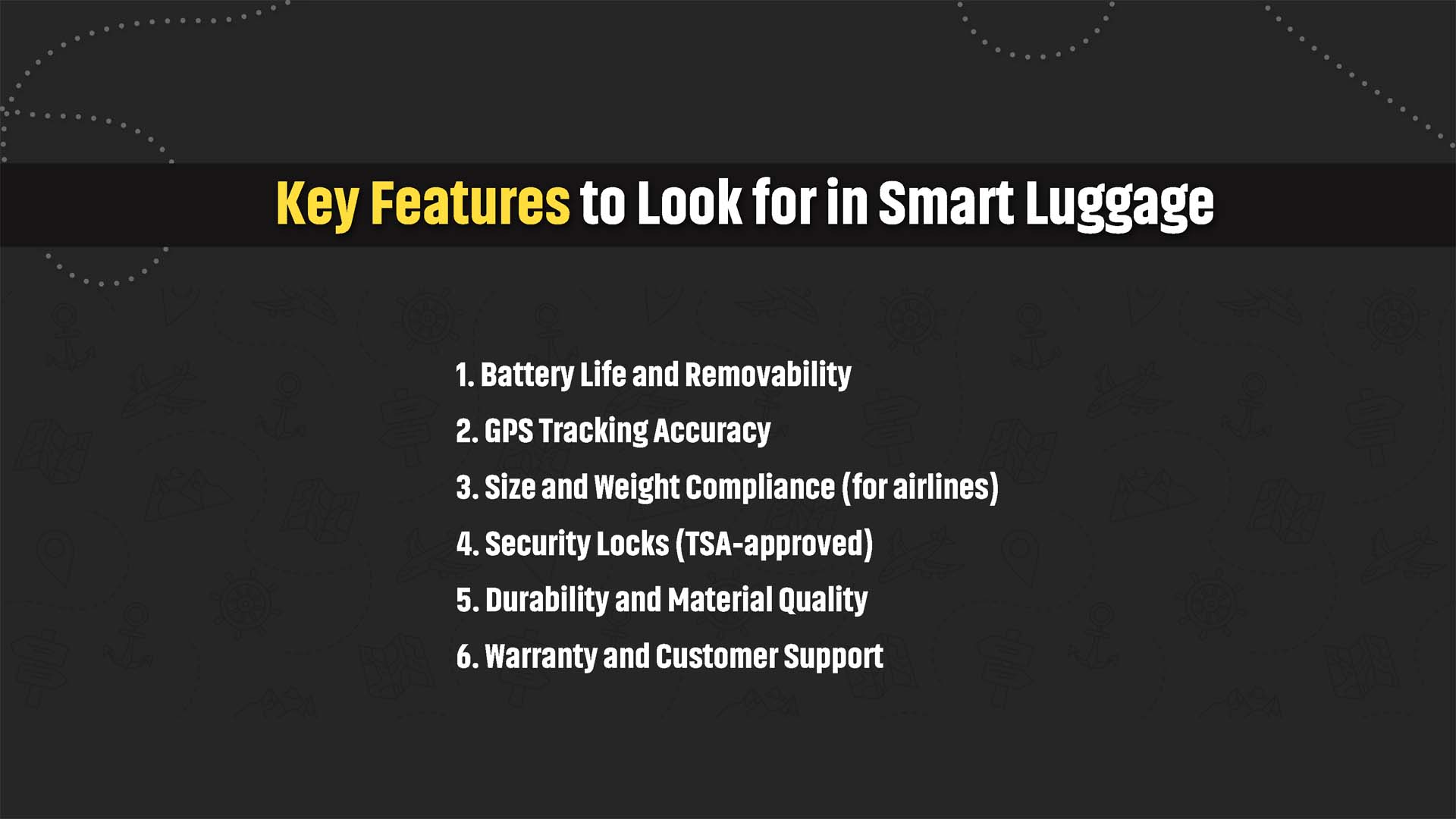 Key Features to Look for in Smart Luggage 