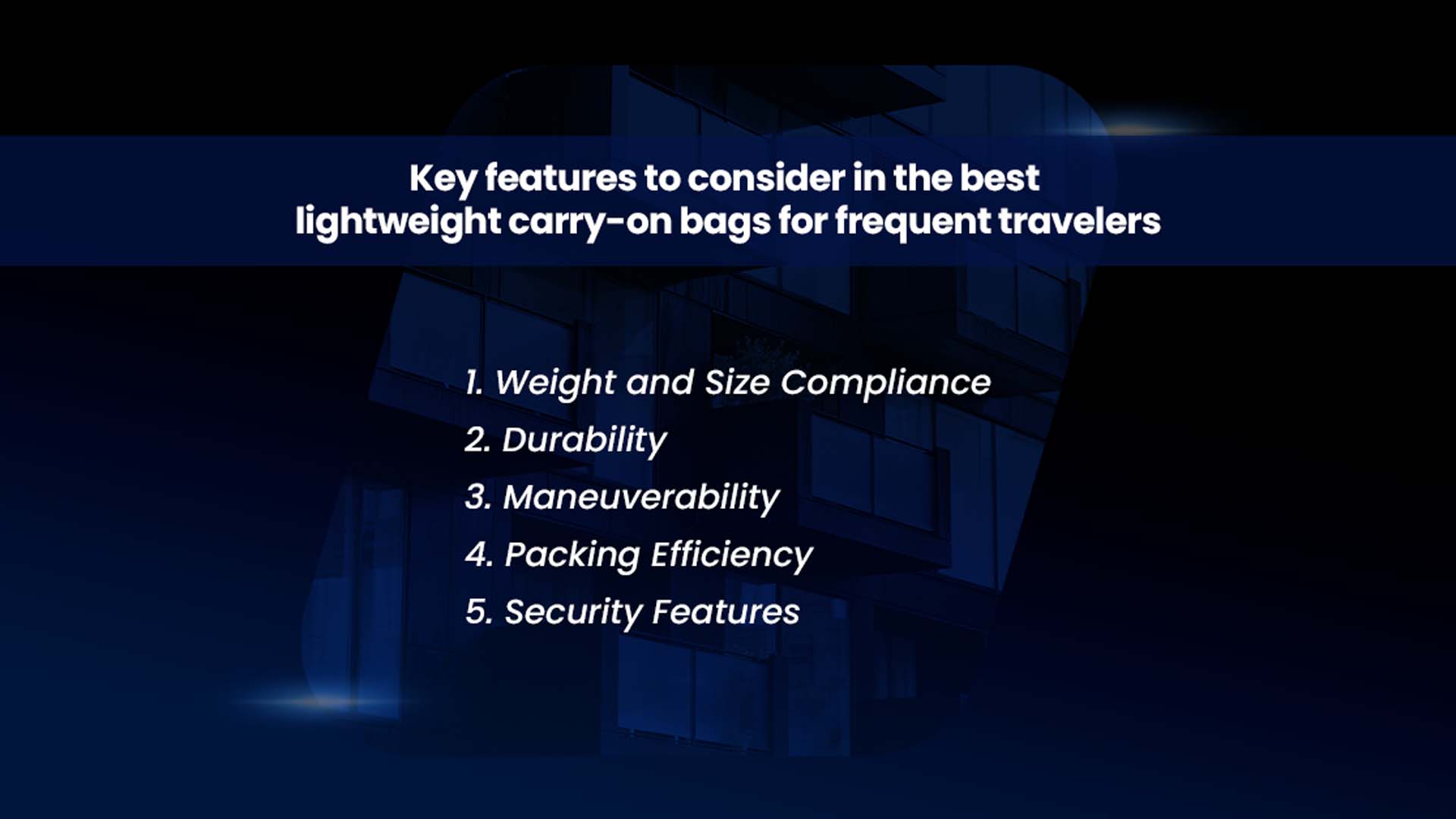 Key features to consider in the best lightweight carry-on bags for frequent travelers.
