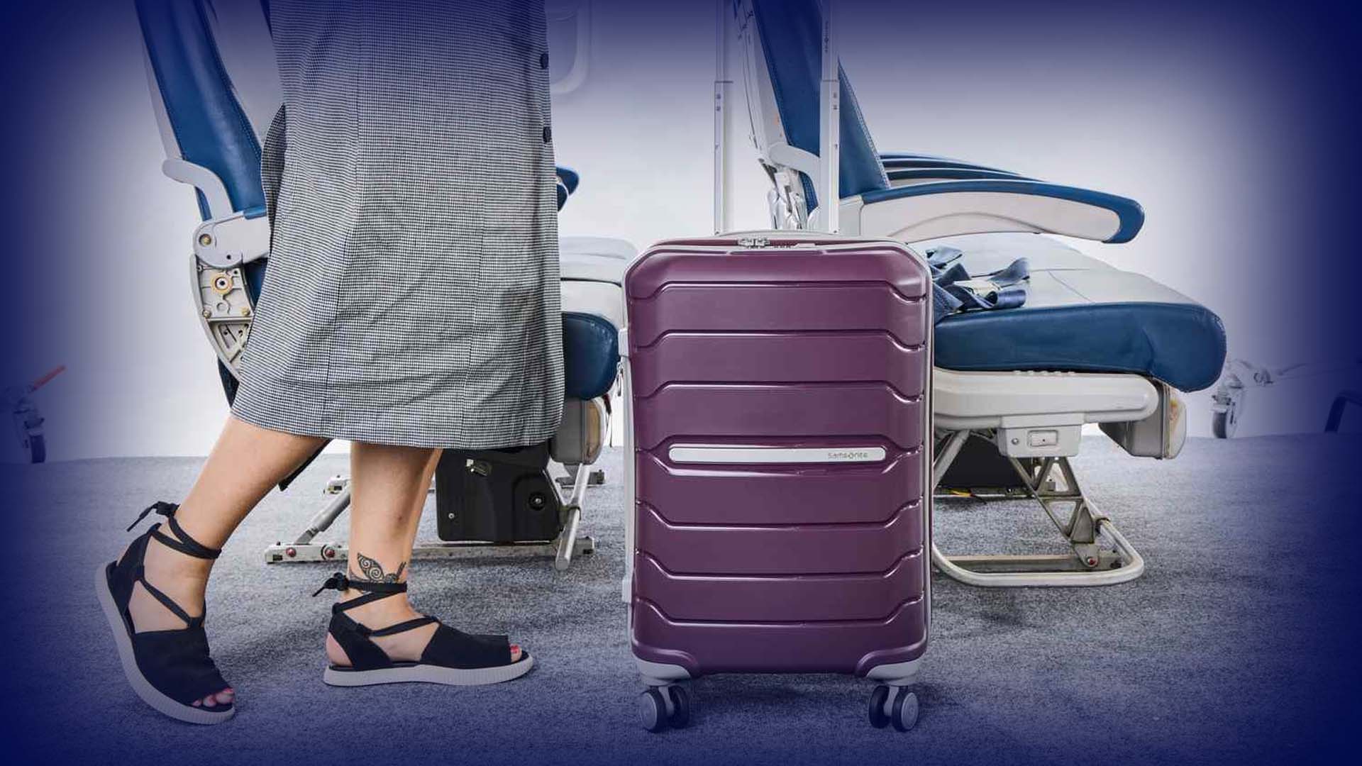 Samsonite Freeform Expandable Carry-On, ideal for frequent flyers seeking lightweight convenience.