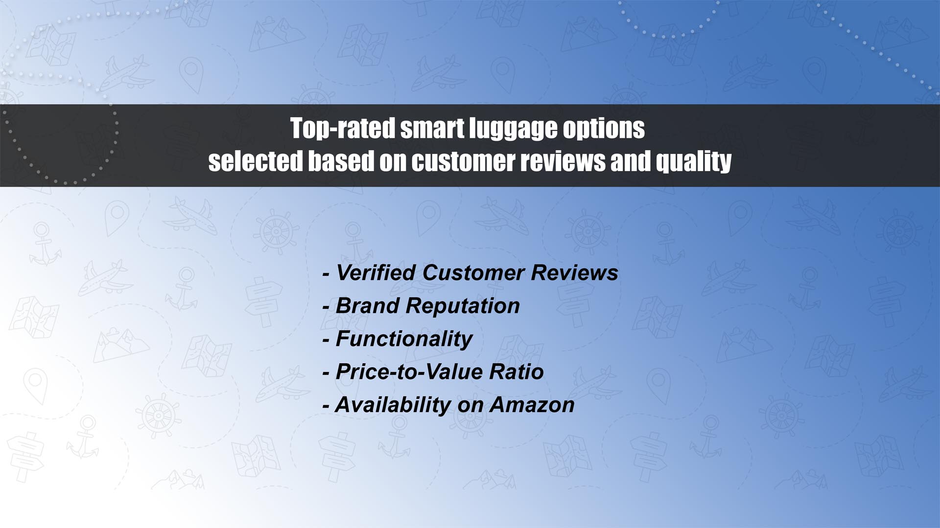 Top-rated smart luggage options selected based on customer reviews and quality.