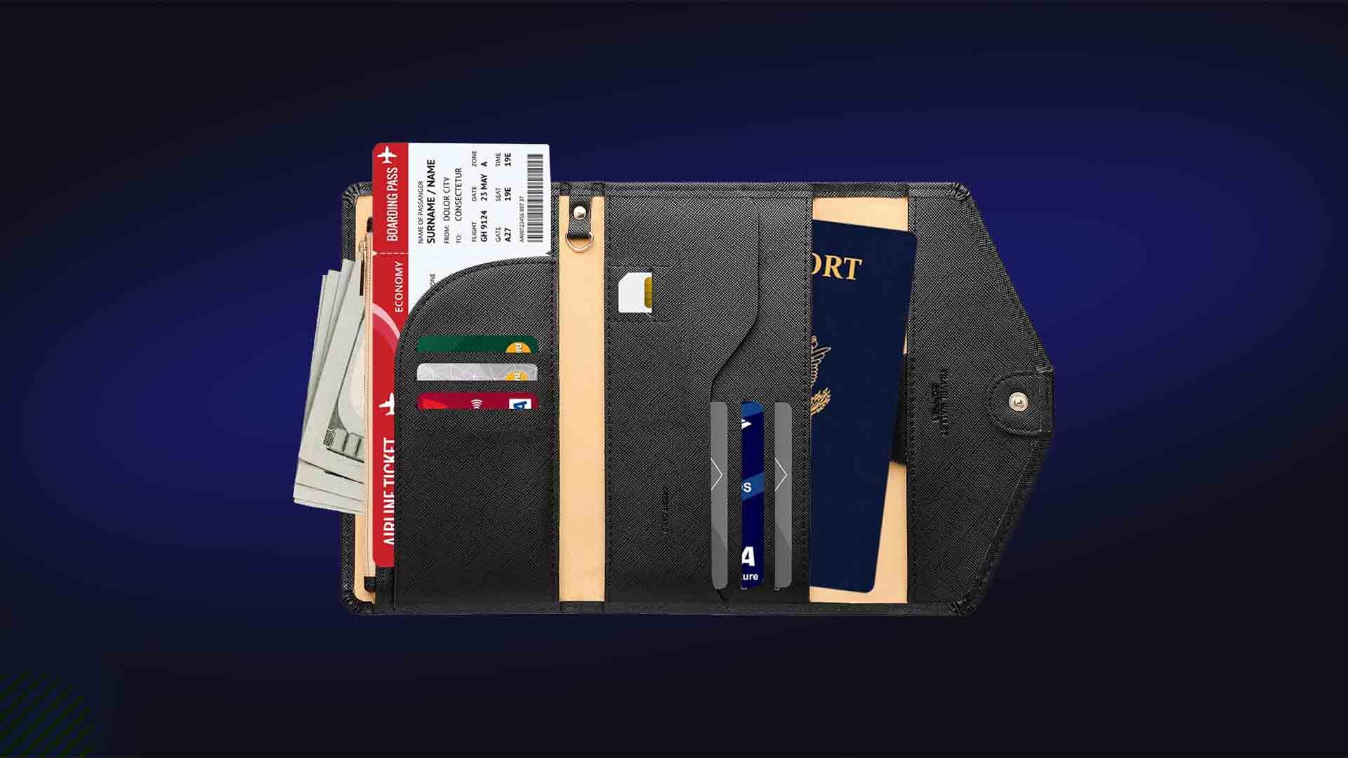 Zoppen RFID-Blocking Travel Wallet